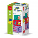 Gioco Costruzioni in Legno Colorato Educativo Per Bambini Cubiattivi 2 anni +