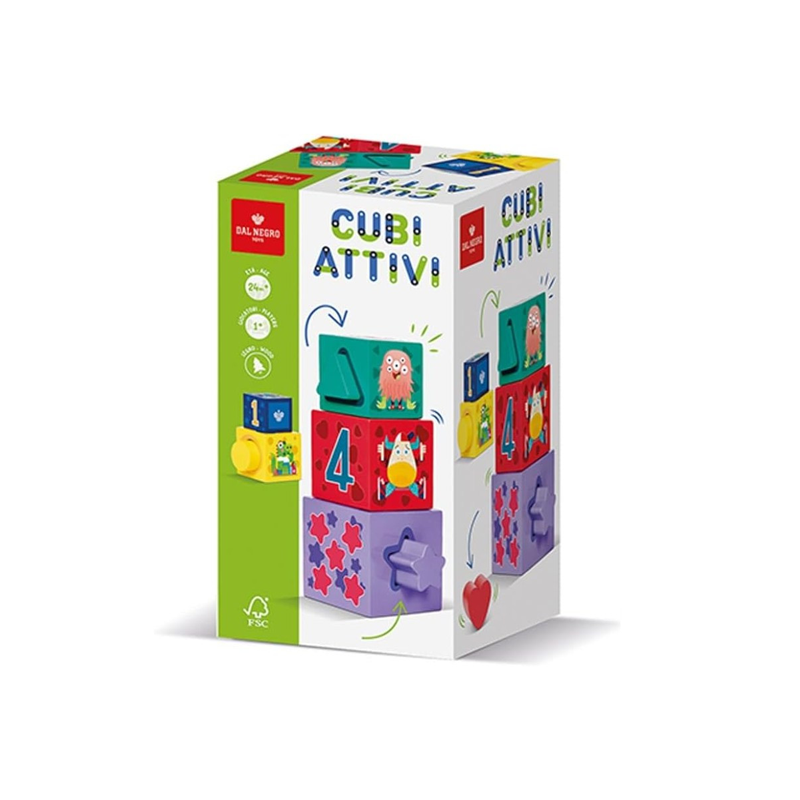 Dal Negro Gioco Costruzioni in Legno Colorato Educativo Per Bambini...