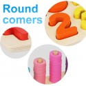 Gioco In Legno numeri forme Animali Colorato Bambini Educativo Imparare 3+