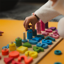 Gioco In Legno numeri forme Animali Colorato Bambini Educativo Imparare 3+