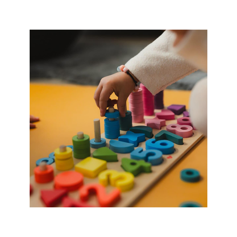 Dal Negro Gioco In Legno numeri forme Animali Colorato Bambini Educ...