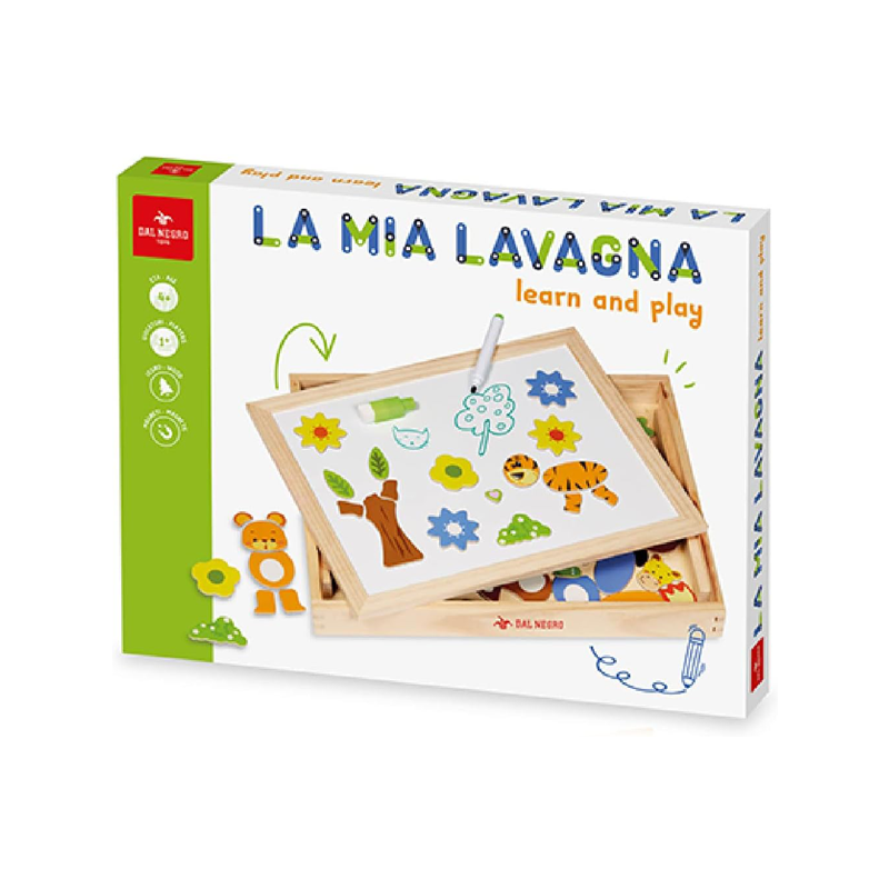 Dal Negro Lavagna Gioco In Legno 2in1 gessi Magnetica Bambini Educa...