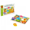 Puzzle a incastro in legno animali safari Bambini giocattolo gioco Educativo 3+