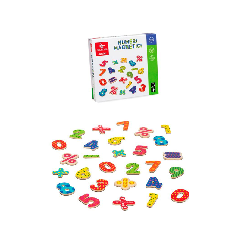 Dal Negro Gioco Numeri in legno magnetici Bambini giocattolo educat...