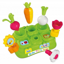 Baby Garden Gioco per Bambini, Banchetto in Plastica Con 6 Elementi Clementoni