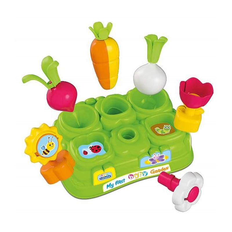 Baby Garden Gioco per Bambini, Banchetto in Plastica Con 6 Elementi Clementoni