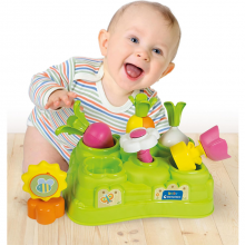 Baby Garden Gioco per Bambini, Banchetto in Plastica Con 6 Elementi Clementoni