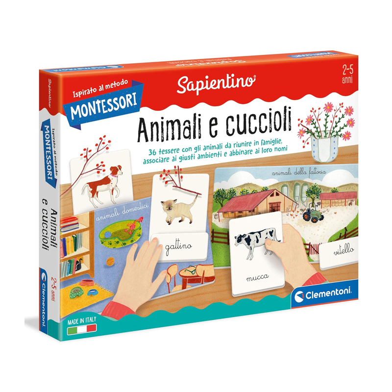 Clementoni Sapientino Animali e cuccioli gioco Montessori educativo bambini 2