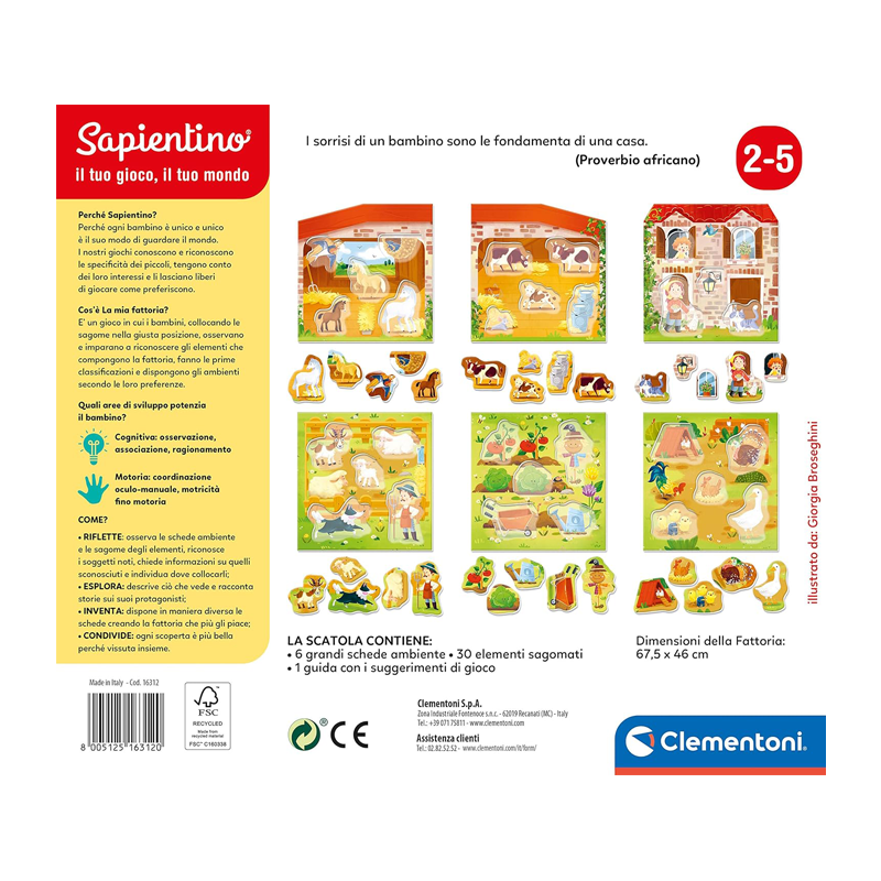 Clementoni Clementoni Sapientino La mia fattoria gioco Montessori e...