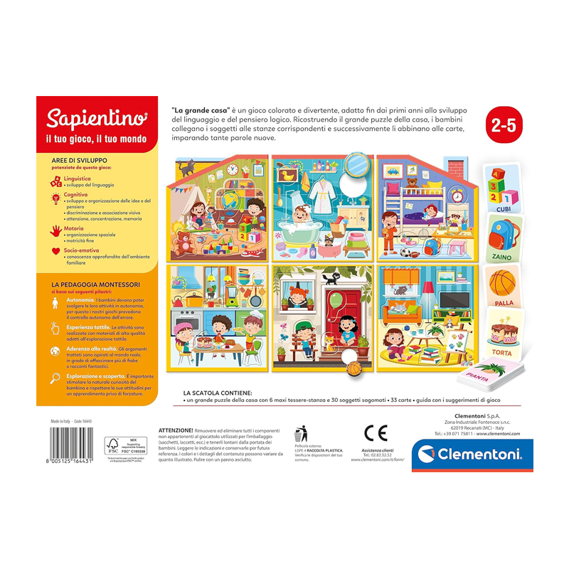 Clementoni Clementoni Sapientino La grande casa gioco Montessori ed...