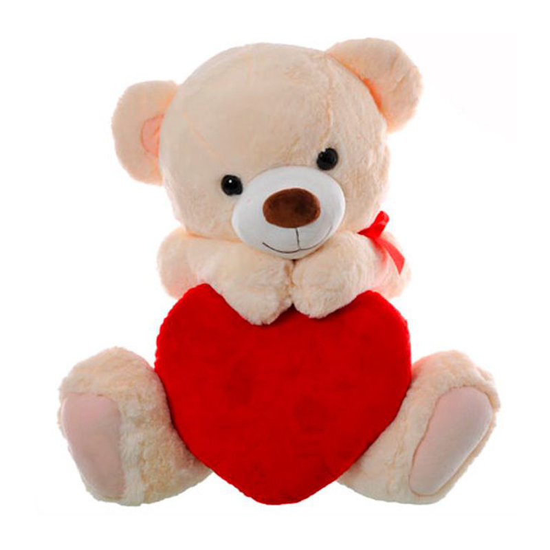 Orsacchiotto gigante grande Peluche Orso 80 CM pupazzo bambini morbido cuore