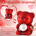 Orsetto Orso Orsacchiotto San Valentino idee regalo per Lei rosa SENZA collana