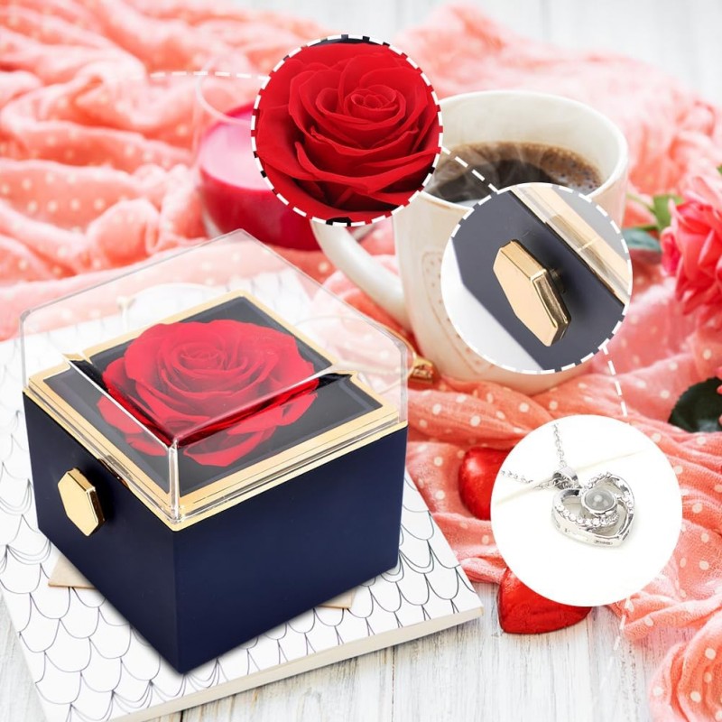 Rosa Rossa Eterna Stabilizzata cofanetto, Idea Regalo Donna, Mamma ...