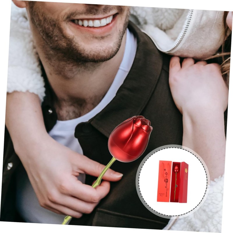 Hongu Contenitore per anello a forma di Rosa Rossa finta scatola pe...