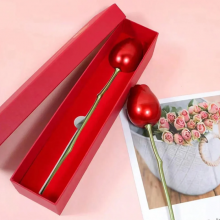 Contenitore per anello a forma di Rosa Rossa finta scatola per regalo Rose box