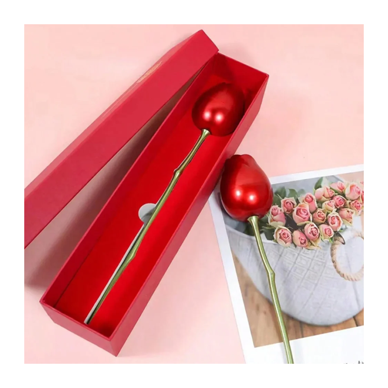 Hongu Contenitore per anello a forma di Rosa Rossa finta scatola pe...