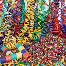 100 Confezioni di stelle filanti in carta colorata party festa Carnevale Stock
