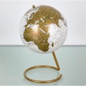Mappamondo da tavolo base metallo diam 14 cm arredo stile vintage bianco