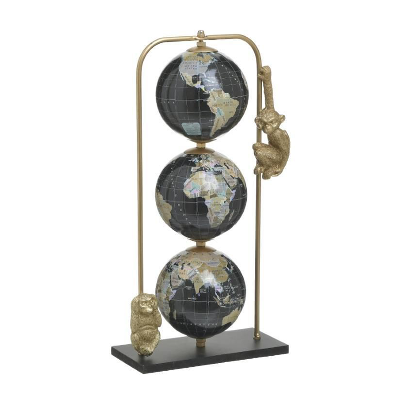Star Mappamondo da tavolo base metallo 3 sfere arredo stile vintage...