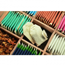 Scatola porta bustine the infusi in legno tema marino cofanetto 30x12,5x12 cm