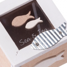 Scatolina Scatola porta bustine the caffè porta oggetti infusi in legno 9,5x7 cm