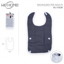 12 Bavaglini bavaglie bavaglioni con lacci adulto in poliestere unisex 60x40 cm