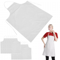 12 Grembiule Impermeabile in PVC Lavoro Bianco Plastificato cucina 60x80 cm