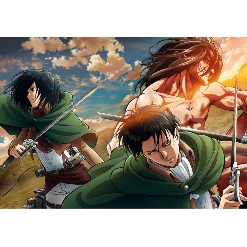 Clementoni Puzzle Clementoni Attack on Titan 500pz adulti anime 49x...