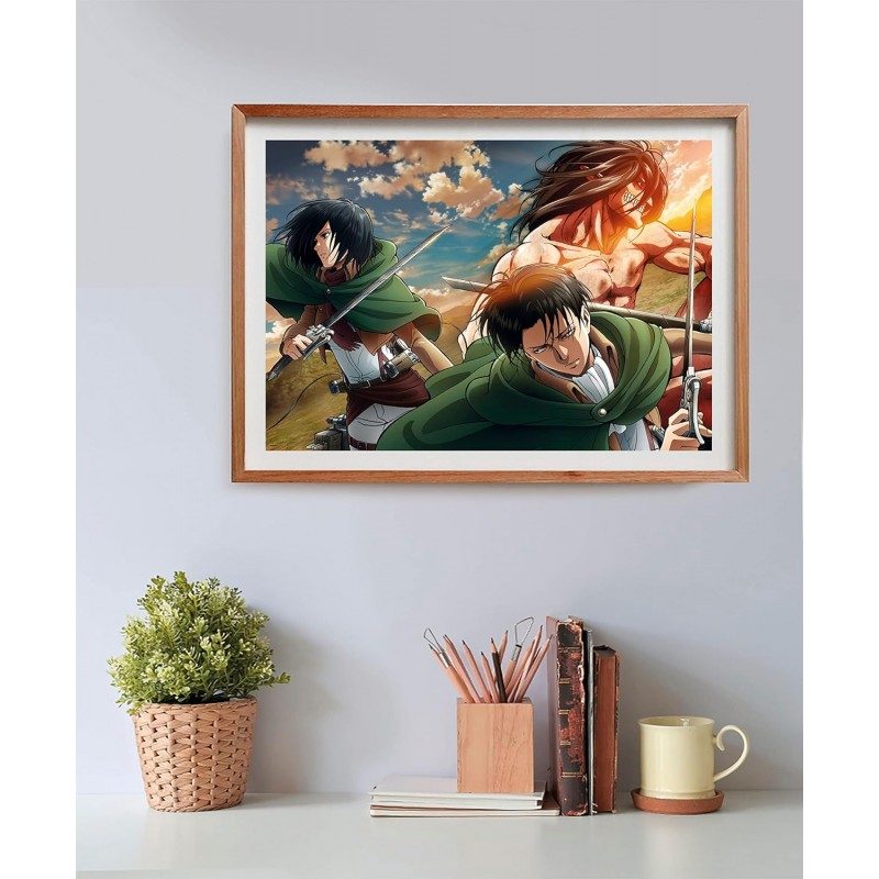 Clementoni Puzzle Clementoni Attack on Titan 500pz adulti anime 49x...
