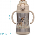 Borraccia in acciaio inox 280ml con Cannuccia Bambini thermos termica 6m+