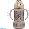 KioKids Borraccia in acciaio inox 280ml con Cannuccia Bambini therm...