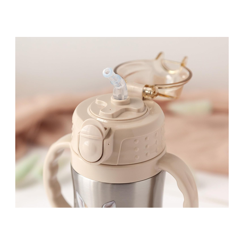 KioKids Borraccia in acciaio inox 280ml con Cannuccia Bambini therm...