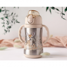 Borraccia in acciaio inox 280ml con Cannuccia Bambini thermos termica 6m+