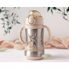 KioKids Borraccia in acciaio inox 280ml con Cannuccia Bambini therm...