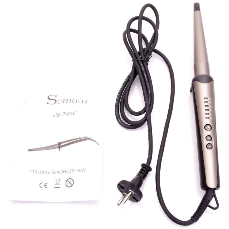 HB746F Ferro piastra professionale arriccia capelli ricci ceramica regolabile