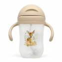 Tazza con cannuccia in silicone 300ml per Bambini con manici  6m+ Kiokids