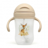 KioKids Tazza con cannuccia in silicone 300ml per Bambini con manic...