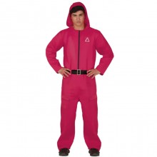 Costume di carnevale Squid Game guardia Halloween da uomo Adulto S/M/L