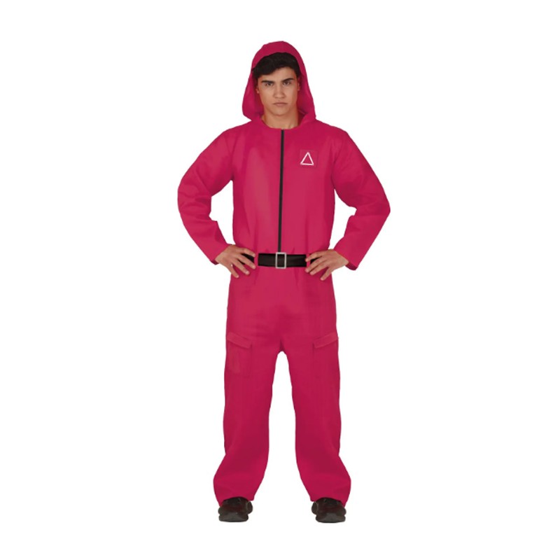 Costume di carnevale Squid Game guardia Halloween da uomo Adulto S/M/L
