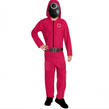 Costume di carnevale Squid Game guardia Halloween da uomo Adulto S/M/L