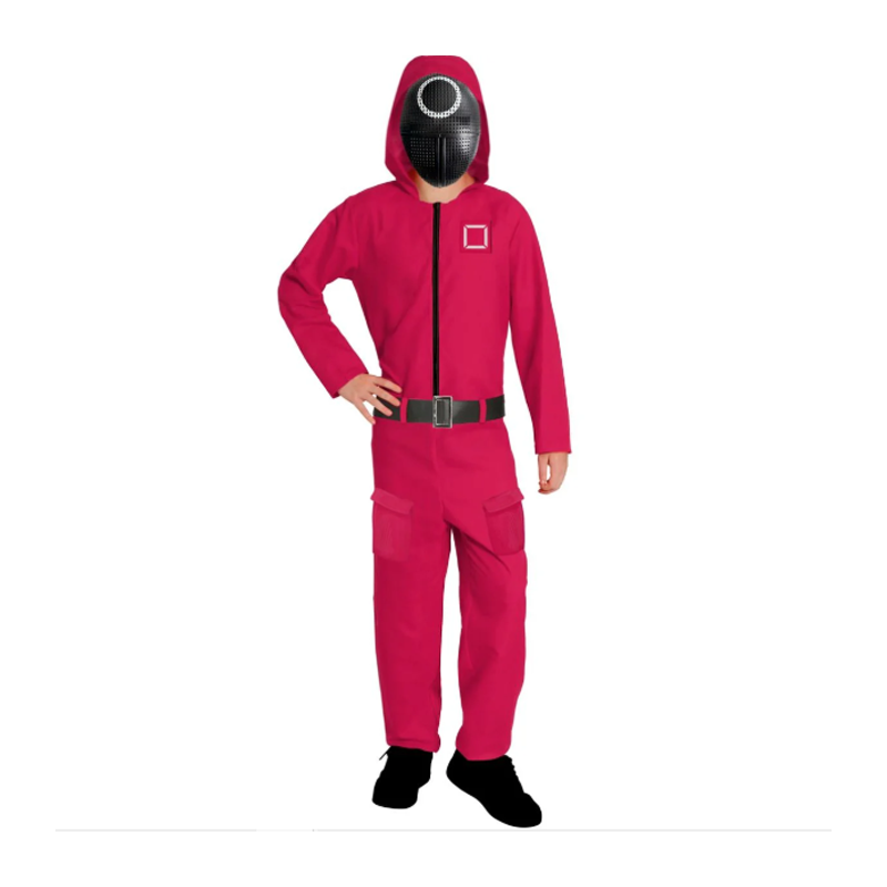 Guirca Costume di carnevale Squid Game guardia Halloween da uomo Ad...