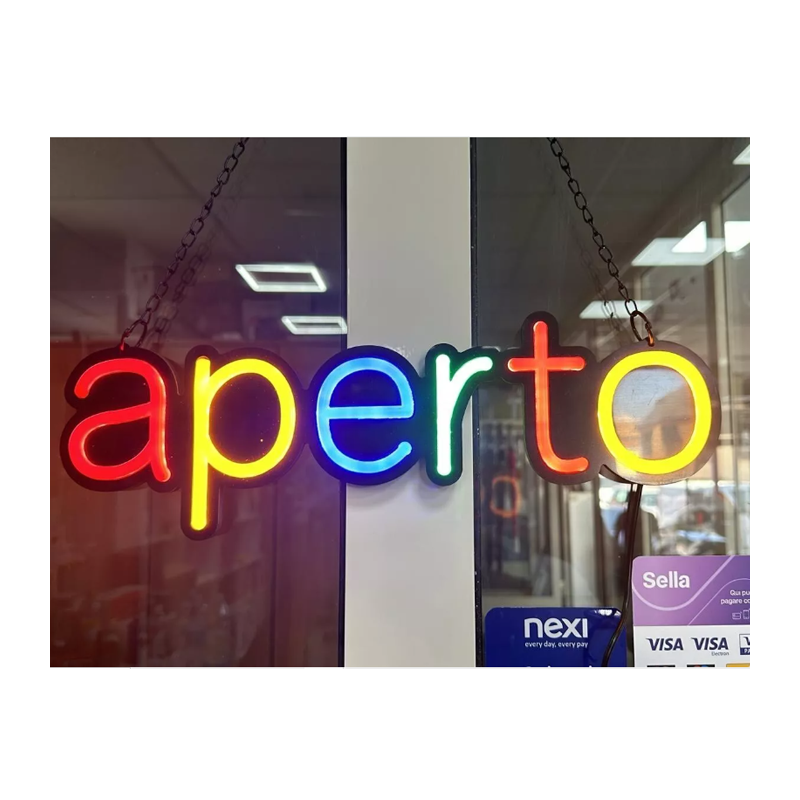 Insegna Aperta a Led, Neon Ad Alta luminosità Impermeabile Mini per Porte Finestre Aziendali Neon Schild Aperto Batterie a Led Insegne Luminose per Esterni Piccoli Negozi Bar Hotel