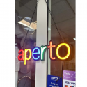 Insegna Luminosa Aperto Colorata LED 40 × 10 cm Bar