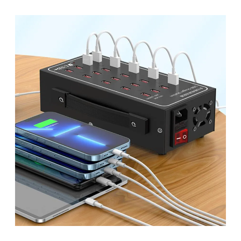 Hongu Stazione di Ricarica USB Multipla 20 Porte Caricabatterie vel...