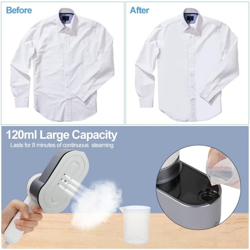 Mini Ferro da stiro a vapore portatile da viaggio 1200 W stirare pi...