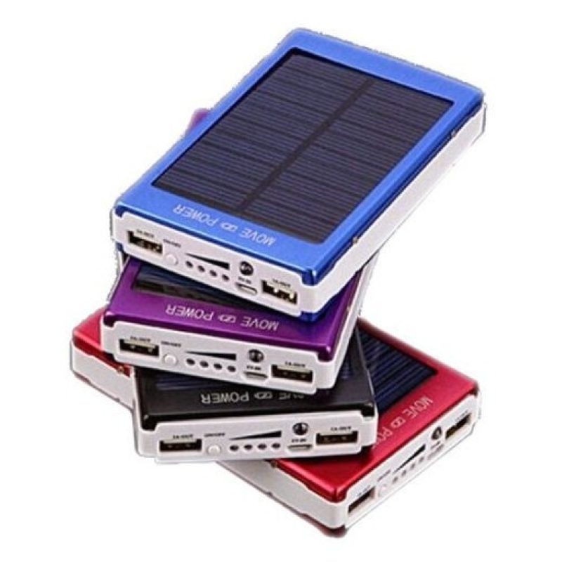 Power bank pannello solare 3000mAh USB batteria caricabatterie LED smartphone