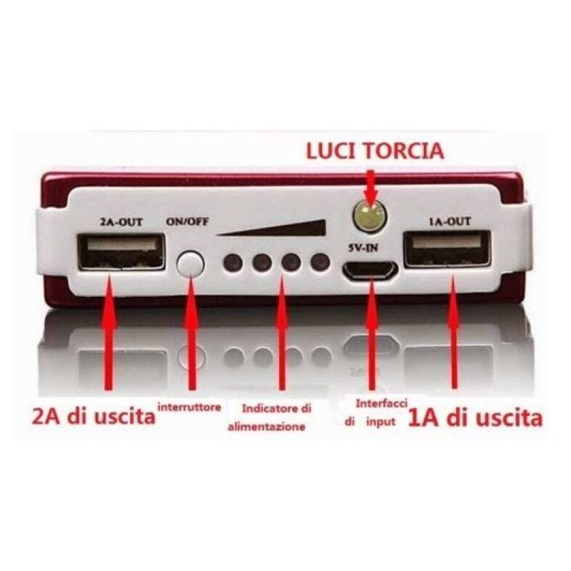 Power bank pannello solare 3000mAh USB batteria caricabatterie LED smartphone
