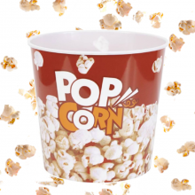 Cestino ciotola 3 PZ recipiente popcorn plastica rigida retrò pop corn cinema