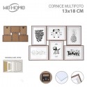 Cornice portafoto multiplo da muro e parete porta 6 foto collage MDF e vetro