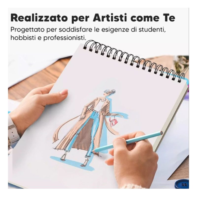 Harty Sketchbook A4 album per schizzi da Disegno 6PZ da 24 fogli 16...